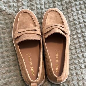 Anne Klein Light Brown Suede Loafers
